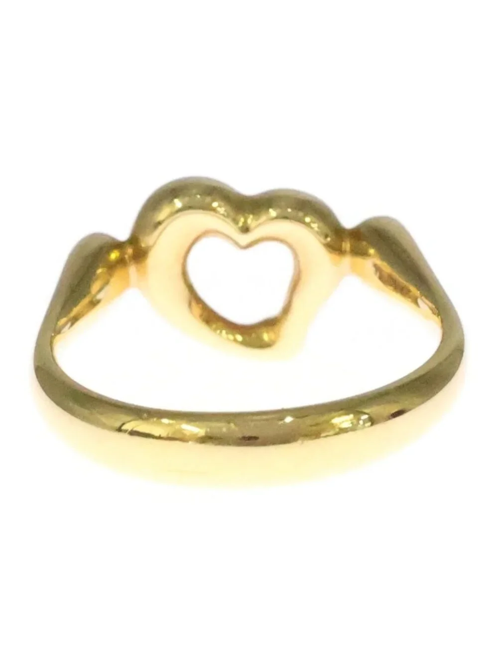Tiffany & Co Open Heart Diamond 18K Yellow Gold Ring
